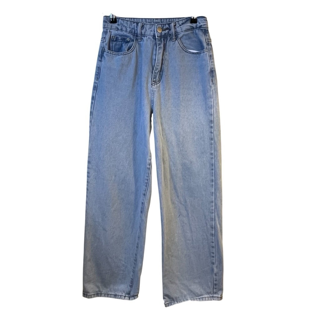 Dazy Women's Baggy High Waist Mom Jeans Size M Medium Wash Grunge‎ Boho Casual